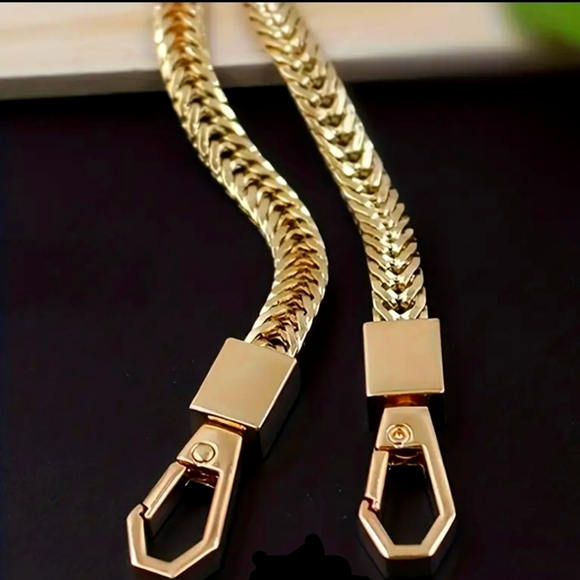 Crossbody replacement chain New Gold Snake pattern Renew your bag - Picture 2 of 6
